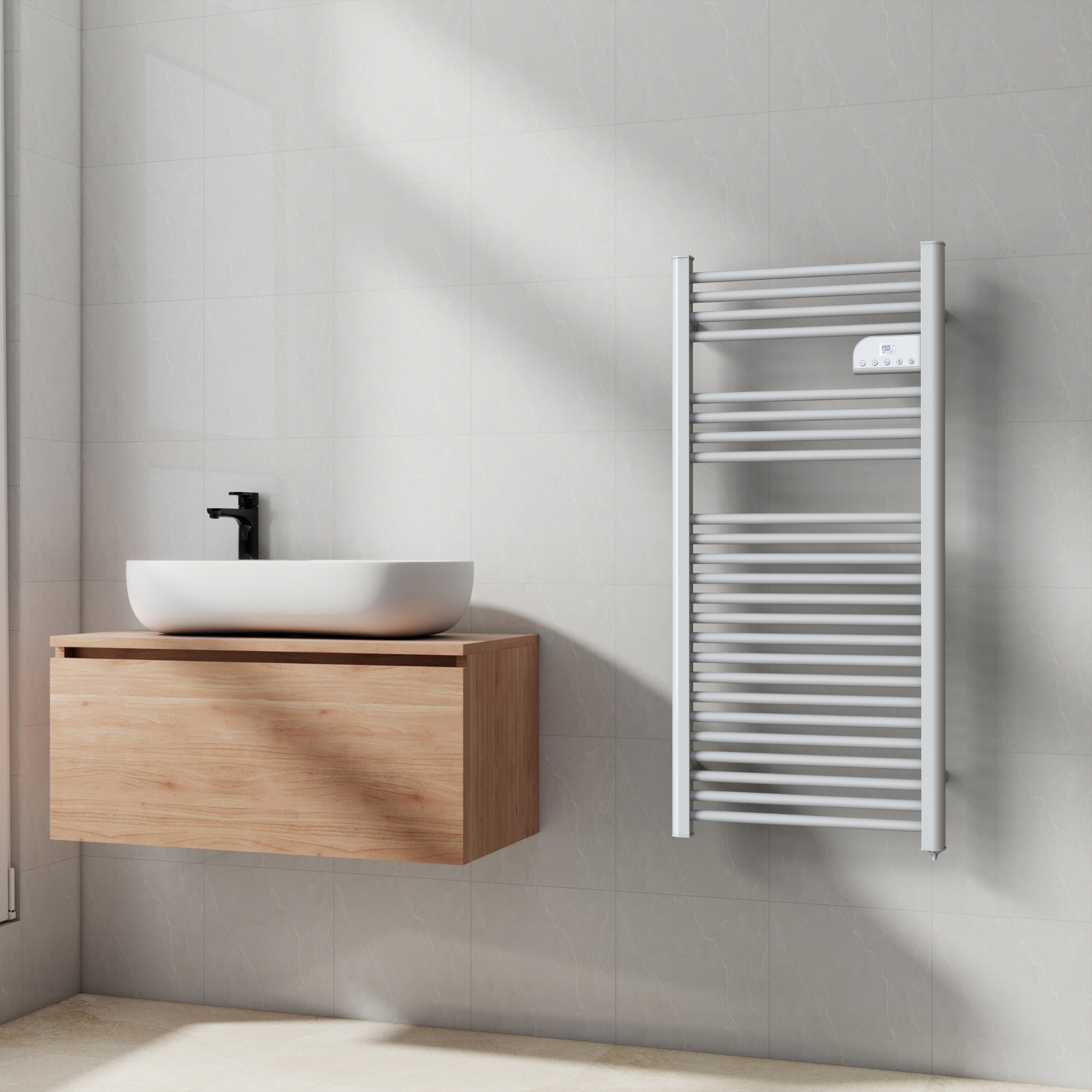 Radiateur Électrique Sèche-Serviettes OLEN – Barres Rondes