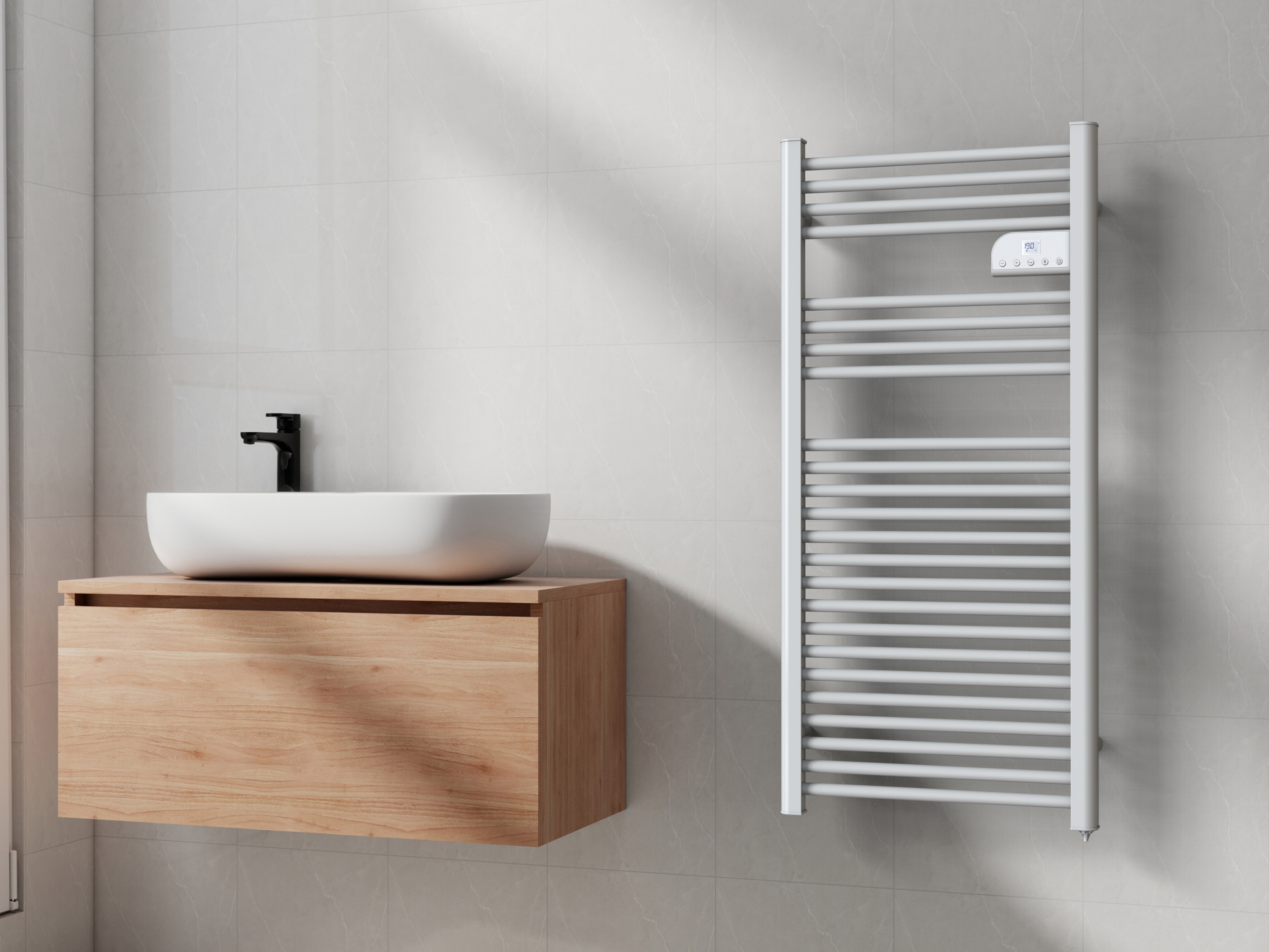 Radiateur Électrique Sèche-Serviettes OLEN – Barres Rondes